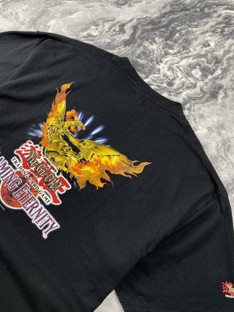 Vintage Yugioh Flaming 1996 Eternity Trading Card Game T Shirt Men