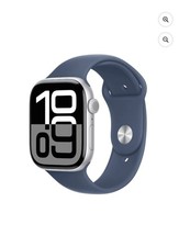 *New/Sealed* Apple Watch Series 10 (GPS) 46mm - Silver Aluminum / Denim Band M/L