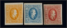 Romania. * MH Yvert 11/13. 1865. Complete Series. Magnifica. Yvert 2010: 135 Eur