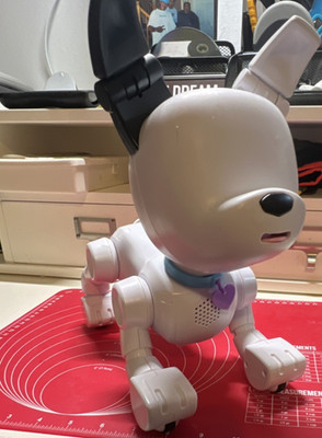 WOWWEE ROBOTIC DOG TOY INTERACTIVE LIGHT-UP EARS & TAIL WHITE 1691