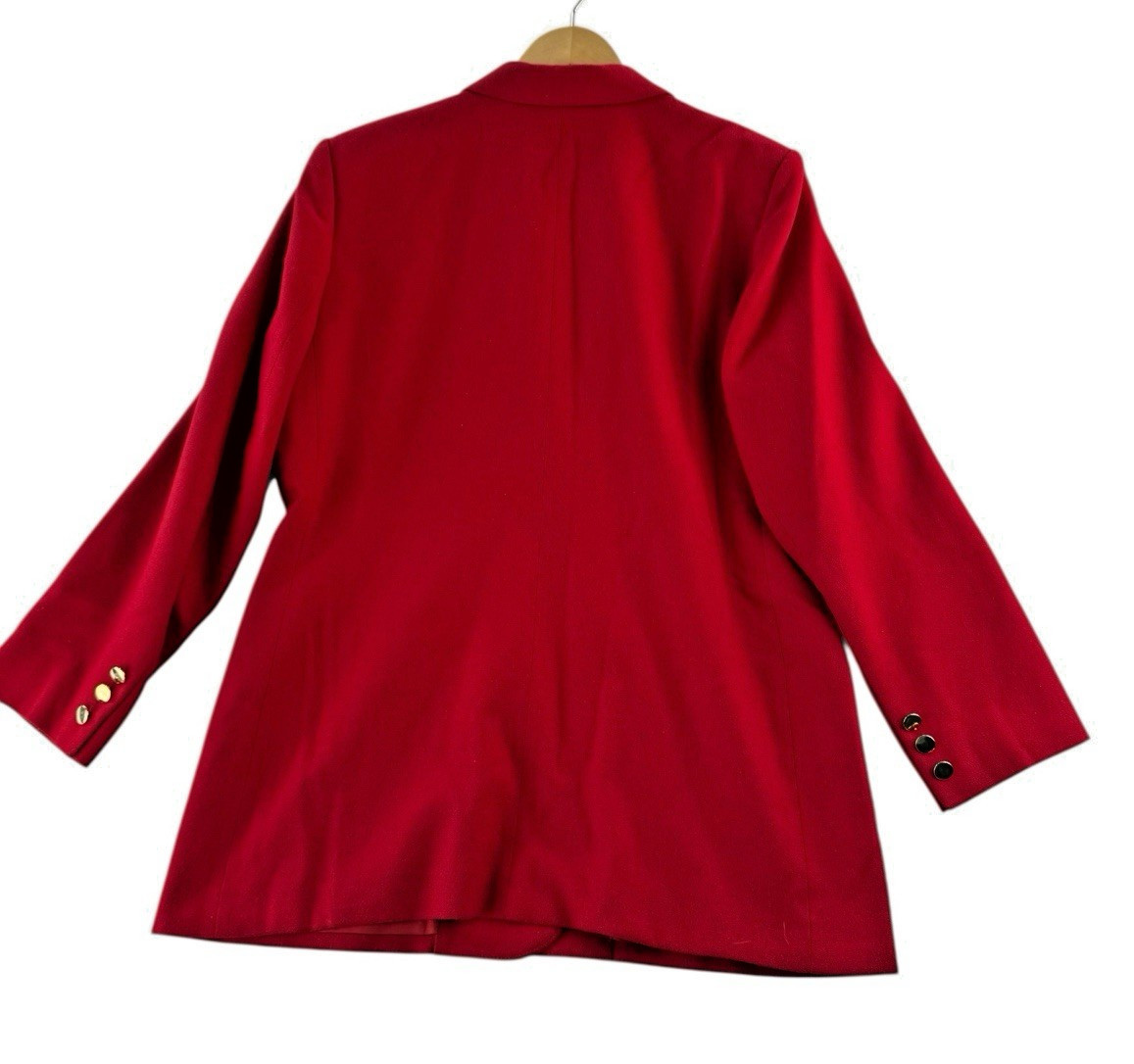 Pendleton Women's Red Wool Blazer Double Breasted… - image 4