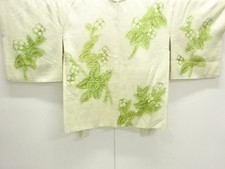 7813457: JAPANESE KIMONO / ANTIQUE HAORI / SILK / ALL SHIBORI / FLOWER