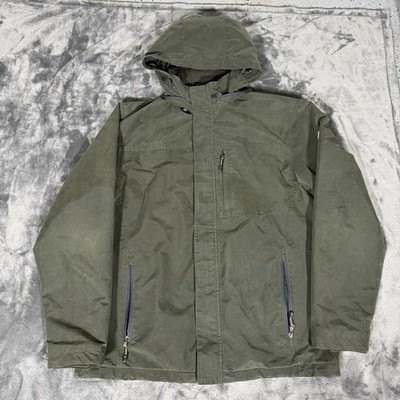 Rugged Elements Jacket Mens XL Green Full Zip Wind Water Resistant Hooded Lined