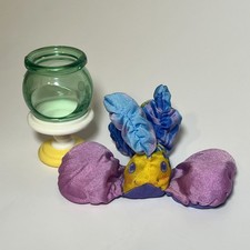 Fisher Price Smooshees Cuddlers - Squish Fish - With Fish Tank / Bowl - 1987