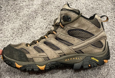 Merrell Moab 2 Vent Mid Mens Hiking Boots Walnut J06045W Vibram Sole Size 12