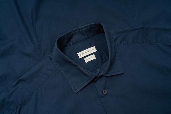 Men Etro Shirt Navy Cotton 42 / XL / 50