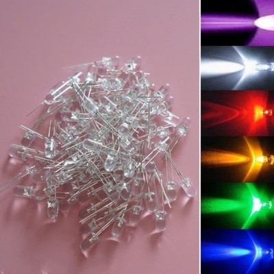 60x 5mm White Red   Green Yellow LED Light Bulb Emitting Diode Lamp M2198 QL #wd