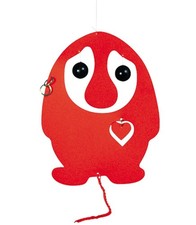 Flensted Mobiles Puffing Troll Red/Red Heart - High Quality Plastic f072Red