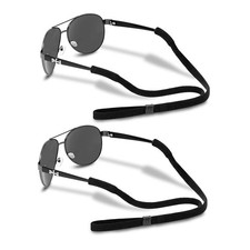 HALF CRESCEN Glasses Strap for Men Women Pack of 2 11.8 INCH, 2 Pack Black