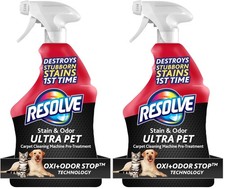 Pet Odor and Stain Remover Spray for Carpets and Upholstery, 2 x 32oz Bottles