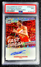 PSA 9 MINT 2022 DOMINIQUE WILKINS PRIZM AUTO FAST BREAKS SIGNATURES G7010