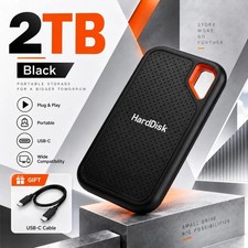 external hard drive 2TB High Speed Capacity Solid State Usb3.2 Laptop Mac And PC