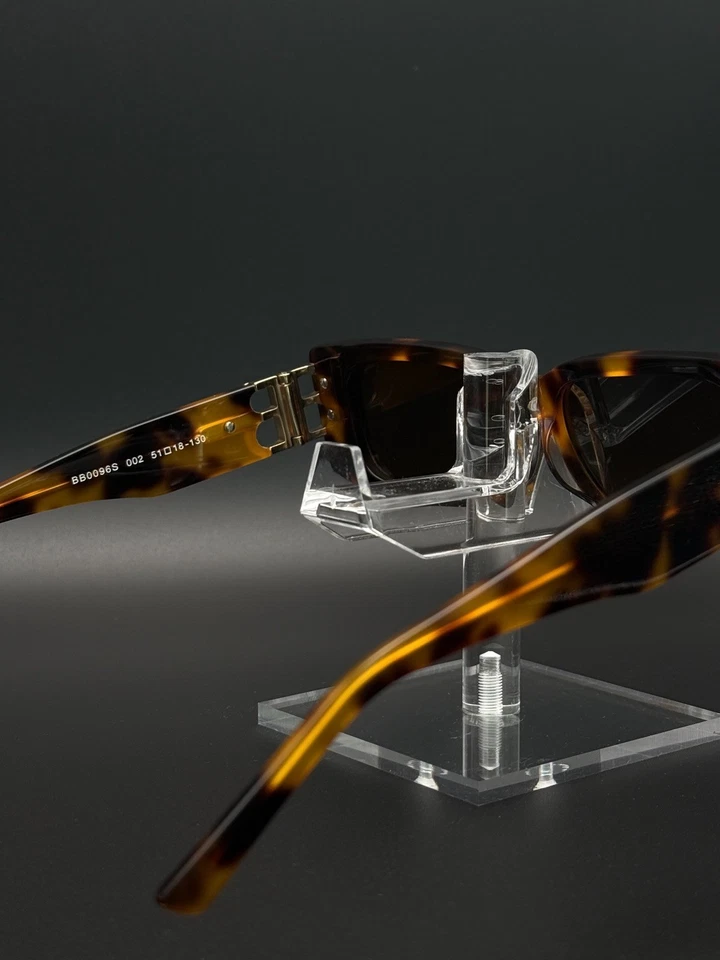 Balenciaga BB0096S 002 Black/Grey Full-Rim Rectangle Unisex Sunglasses - Image 3 of 4