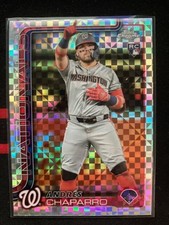 2025 Topps Chrome X-FRACTOR Andres Chaparro ROOKIE #187 - Washington Nationals