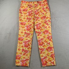 Old Navy Pixie Skinny Pants Womens 10 High Rise Stretch Floral Spring Casual