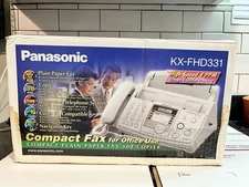 Panasonic KX-FHD331 Compact Plain Paper Fax Copier Telephone Machine Open Box