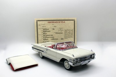 1960 Chevrolet Impala Convertible, Danbury Mint 1:24 Ermine White