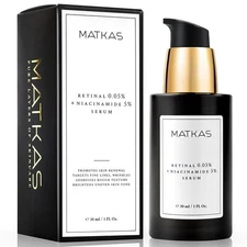 MATKAS Korean Retinal Serum + 5% Niacinamide for Deep Wrinkles  1 Oz NEW