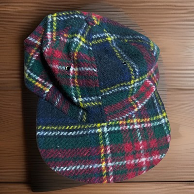 Vintage 1980s American Eagle Outfitters Tartan Plaid Hat Cap 6 Panel Made In USA
