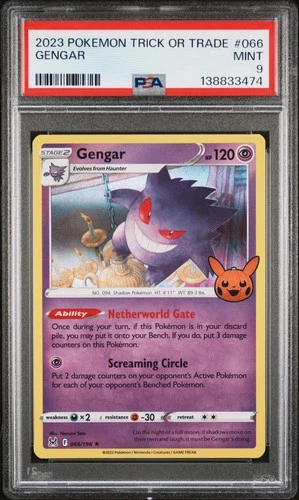 2023 POKEMON TRICK OR TRADE #066 GENGAR PSA 9
