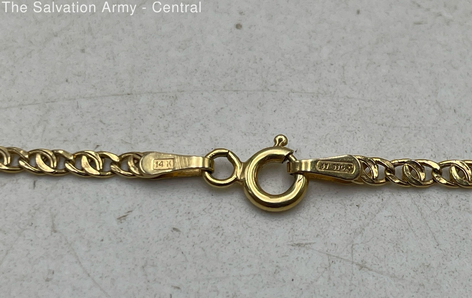 Spring Jewelry Background 14K Yellow Gold Fine Jewelry Spring Ring Chain Bracelet/Anklet 1.25g | eBay