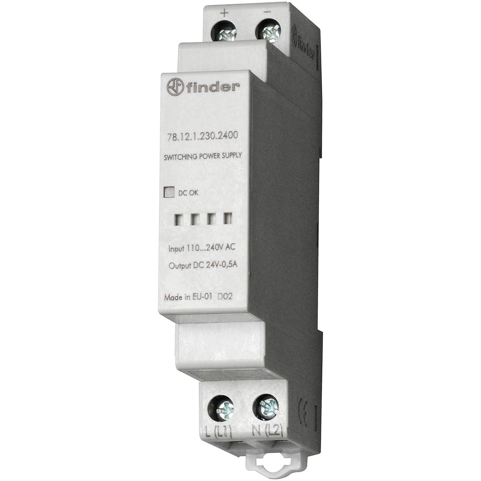 Finder Rail PSU 12V DC 1.25A 12W 110-240V AC input 1pc