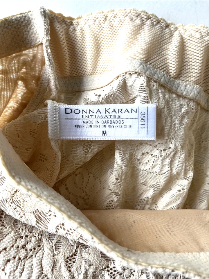 DKNY Lace Panties Shapewear 35611 Ivory/Beige Tummy Panel Panty Girdle NWOT - Image 3 of 3