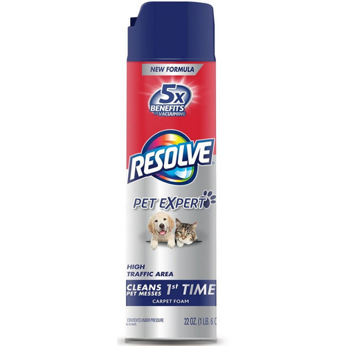RESOLVE Pet High Traffic Foam Carpet & Upholstery Cleaner Aerosol 22oz (6 Pack)