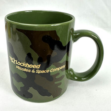 Rare Lockheed Missiles & Space THAAD First to Fire Camo Coffee Mug Military