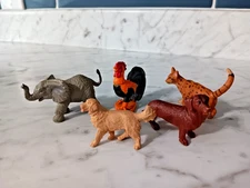 Lot of 5 Safari Limited Ltd. Animals Elephant Rooster Dogs Bengal