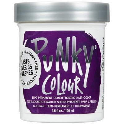 Punky Purple Semi Permanent Hair Color - Vegan 3.5 Fl Oz (Pack of 1), 