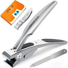 Straight Nail Clippers for Men, German Ergonomic 18mm Large Toenail Silver 