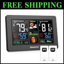 Color Display Wireless Weather Station with 2 Sensors