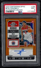 2023-24 PANINI CONTENDERS OPTIC BILAL COULIBALY RC AUTO ORANGE PRIZM /25 PSA 9