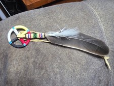 Native American Choctaw Beaded Feather. Desert Storme Campain  Ribbon.
