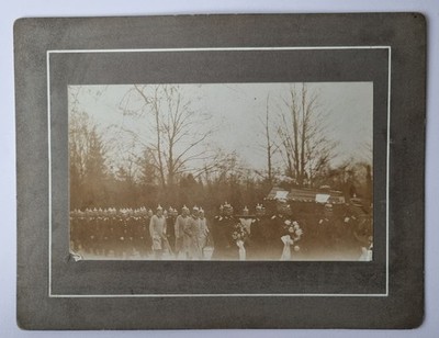 Großes seltenes CDV Foto - Begräbnis eines ranghohen Offiziers - 1. WK 1914/18