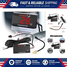 12V Motorcycle Water Tank Thermometer 0-120 C Gauge with Sensor Warning