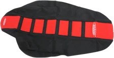 SDG 6-Ribbed Seat Cover with White Ribs and Black Top - 95943WK