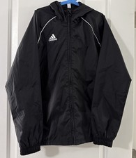 Adidas Windbreaker Jacket Youth 11-12 Years M Black/White