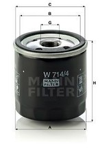 MANN-FILTER W714/4 Ölfilter für ALFA ROMEO  passend für FIAT LANCIA