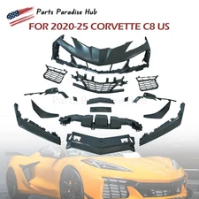NEW Z06 Style Complete Front Bumper Grille Conversion Kit Fits 20-25 Corvette C8