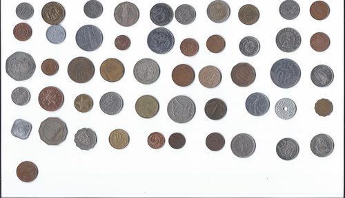 Lot of 51 Mixed World Wide Coins – Used, Various Countries (set 10) - Afbeelding 1 van 2