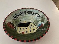 Wooden Hand Painted Bowl 12  