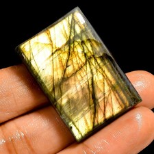69.5 Ct Natural Labradorite Rectangle Shape Cabochon Loose Gemstone 35X24X7 mm