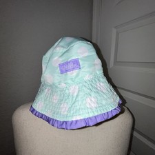 UV Skinz Polka Dot Fish Print Reversible Sun Bucket Hat Size 4T