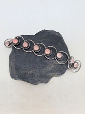 Vintage N E From Denmark Designer Armband 925 Sterling Silber Rosenquarz