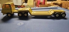 Vintage Mini Tonka Low Boy Trailer with Yellow Cab