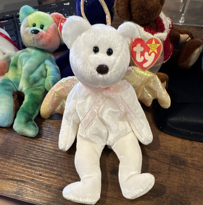 Ty Beanie Babies Halo the Angel Bear Plush Toy, 1998, Ages 3+ (4-11)