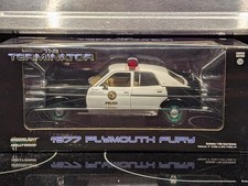 GREENLIGHT CHASE 1977 PLYMOUTH FURY POLICE "THE TERMINATOR" 1/24 DIECAST CAR NEW