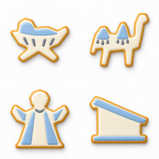 Nativity Shapes Cookie Cutters 1/2/4 - 4-6 inch